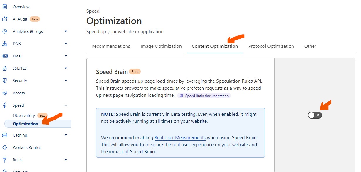 wordpress plugin update failure due to cloudflare speed brain disable
